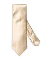 Eton Solid Satin Silk Tie In Neutral