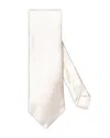Eton Solid Satin Silk Tie In White