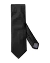 Eton Solid Silk Twill Tie In Black