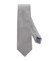 Eton Solid Textured Silk Classic Tie In Gray