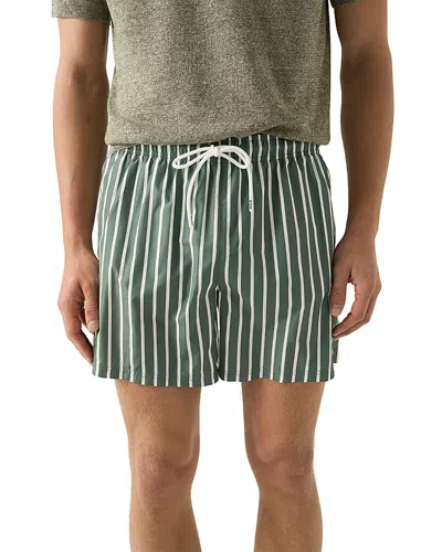 Eton Striped 5.4 Swim Shorts In Green