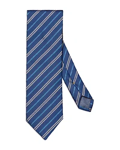 Eton Striped Classic Tie In Medium Blue