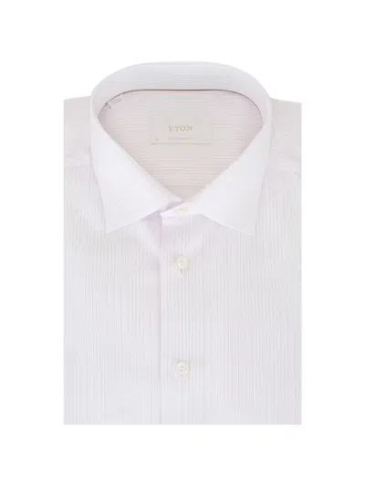 Eton Striped Dress Shirt In White