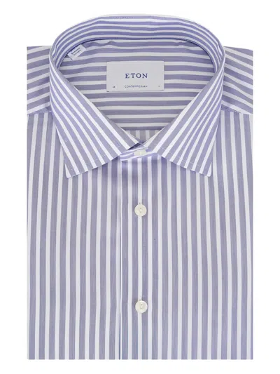 Eton Striped Shirt In Blue