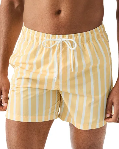 Eton Striped Swim Shorts In Yellow
