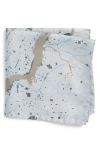 Eton Subway Map Silk Pocket Square In Grey