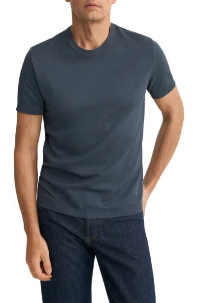 Eton Texture Cotton T-shirt In Blue