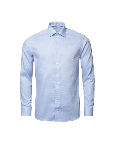 Eton Textured Button-front Shirt In Blue