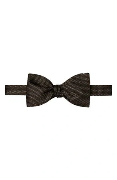 Eton Textured Silk Bow Tie In Black