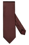 Eton Textured Solid Maroon Silk Tie