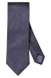 Eton Textured Solid Silk Tie In Blue