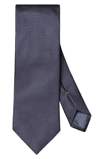 Eton Textured Solid Silk Tie In Blue