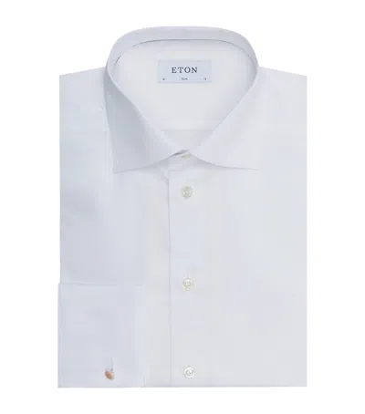 Eton Twill Slim Fit Shirt In White
