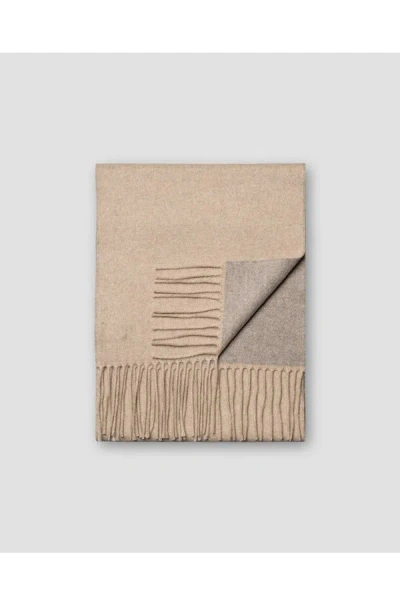 Eton Two Face Scarf In Beige In Sand