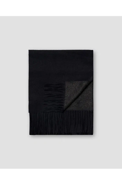 Eton Two Faced Scarf In Navy Blue