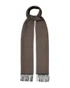 Eton Two Sided Merino Wool Scarf In Green
