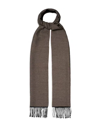 Eton Two Sided Merino Wool Scarf In Green