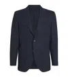 Eton Wool-blend Tech Blazer In Blue
