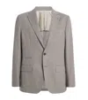 Eton Wool Flannel Soft Blazer In Black