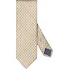 Eton Yellow Vine Print Silk Tie In Neutral