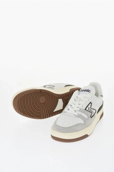 Etonic Leather And Suede Low-top Sneakers With Contrast Details