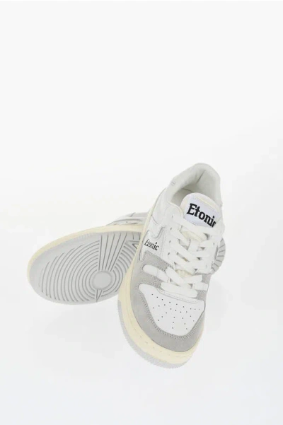 Etonic Two-tone Leather Low-top Sneakers In Gray