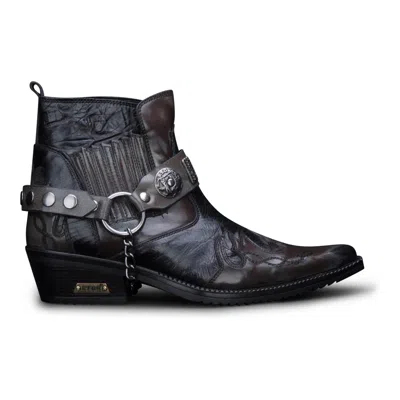 Etor Ankle Cowboy Real Leather Wincklepickers Boots In Blue
