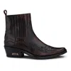 Etor Slip On Cowboy Wincklepickers Ankle Boots In Black