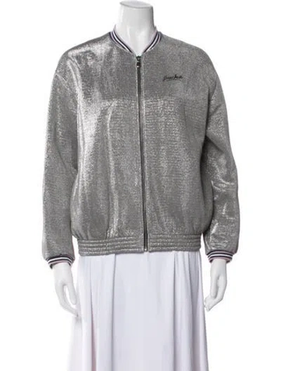 Pre-owned Etre Cecile Bomber Jacket In Gray