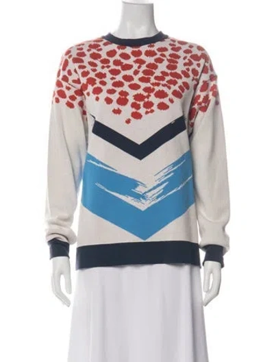Pre-owned Etre Cecile Graphic Print Crew Neck Sweater In Multi