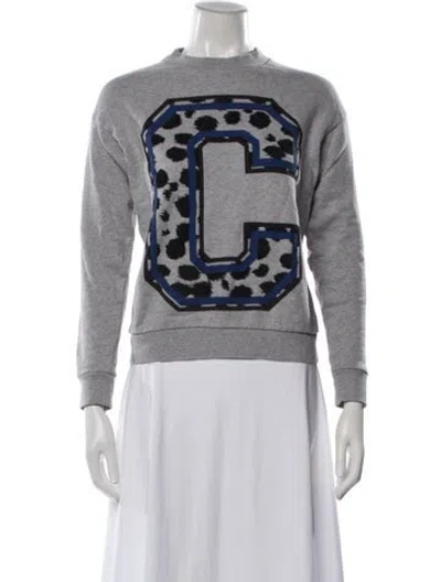 Pre-owned Etre Cecile Graphic Print Crew Neck Sweatshirt In Grey