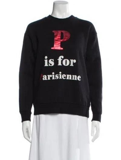 Pre-owned Etre Cecile Graphic Print Crew Neck Sweatshirt In Multi