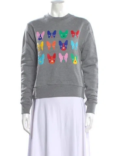 Pre-owned Etre Cecile Graphic Print Crew Neck Sweatshirt W/ Tags In Gray