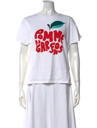 Pre-owned Etre Cecile Graphic Print Crew Neck T-shirt In White