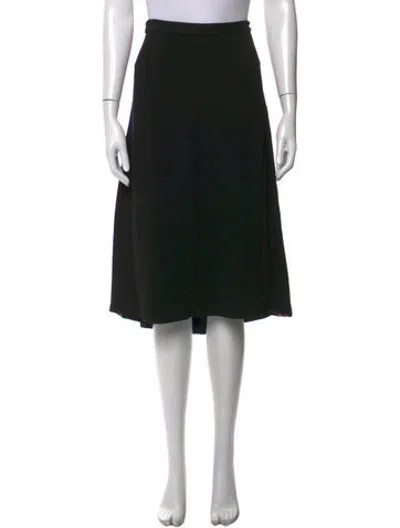 Pre-owned Etre Cecile Midi Length Skirt In Black