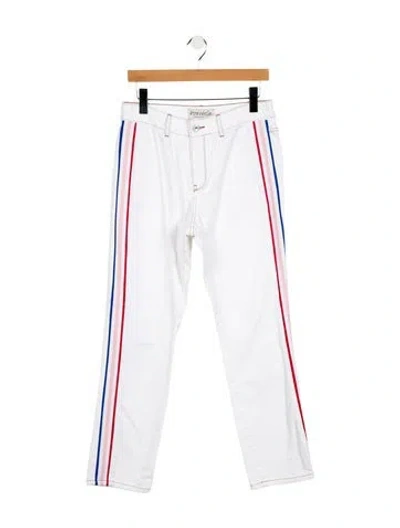 Pre-owned Etre Cecile Mid-rise Straight Leg Jeans In White