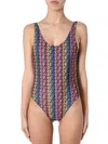 Etre Cecile Rainbow Logo Print Swimsuit In Multi