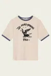 Etre Cecile St. Honore Girls Ringer T-shirt In Ecru Navy