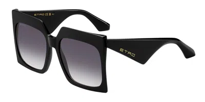 Etro 0002/s 807/9o Women's Sunglasses Black Size 60
