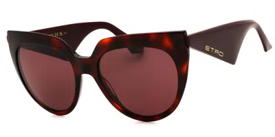 Etro 0003/s 086/u1 Women's Sunglasses Tortoiseshell Size 55 In Red