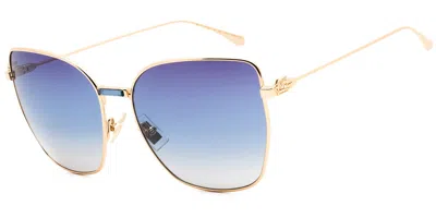 Etro 0021/s 000/uy Women's Sunglasses Gold Size 60 In Blue