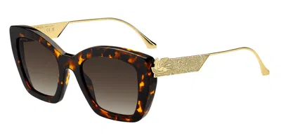 Etro 0039/g/s 086/ha Women's Sunglasses Tortoiseshell Size 53 In Brown