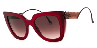Etro 0040/s Lhf/ha Women's Sunglasses Burgundy Size 53 In Red