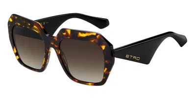 Etro 0043/s 086/ha Women's Sunglasses Tortoiseshell Size 56 In Brown