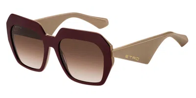 Etro 0043/s 1s7/ha Women's Sunglasses Burgundy Size 56 In Brown