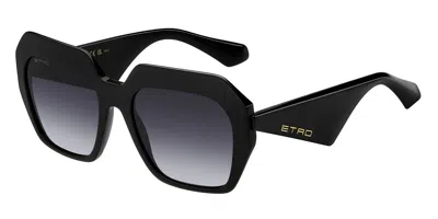 Etro 0043/s 807/9o Women's Sunglasses Black Size 56