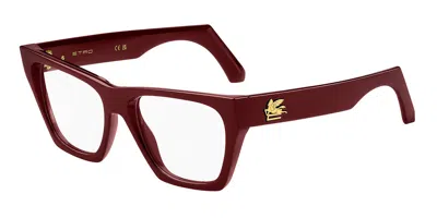 Etro 0066 Lhf Women's Glasses Burgundy Size 52 - Free Lenses - Blue Light Block Available In Brown