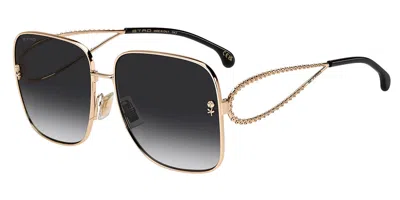 Etro 0070/s 000/9o Women's Sunglasses Gold Size 61 In Gray
