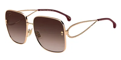Etro 0070/s Ddb/ha Women's Sunglasses Gold Size 61 In Brown