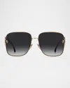 Etro 0070s Square Metal Sunglasses In Gold Copper